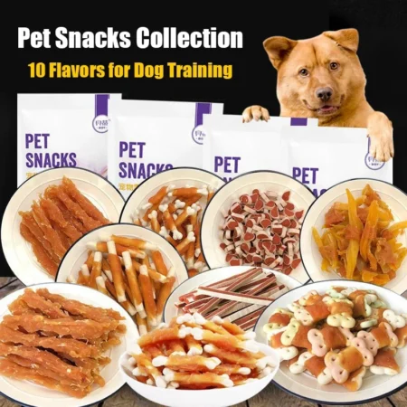 Dog Snacks 110g Bruxism Cookies Milk Stick Chicken Breast Beef Strips Training Incentives Nutritious Healthy Pet Snack Foods