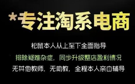松鼠会电商VIP课程，从基础布局到高阶优化，助你掌握淘宝运营逻辑，提升店铺流量与转化(更新0809)